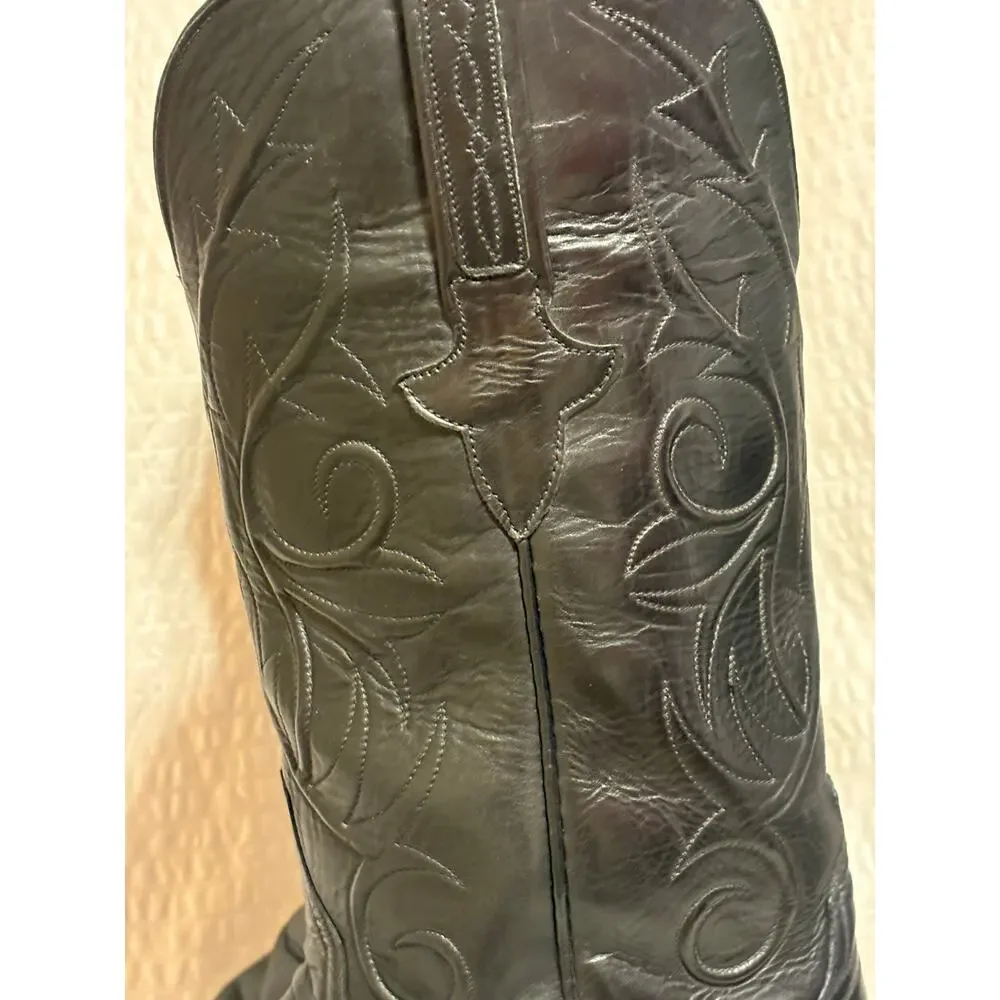 Lucchese Classics L1309 Goatskin Vine Leather Cowboy Western Boots Mens Size 8.5